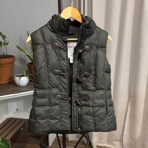 Eddie Bauer Dark Green Quilted Vest